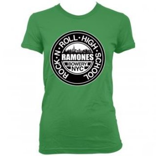 RAMONES Green Rnr HIGH School Jrs, レディースTシャツ