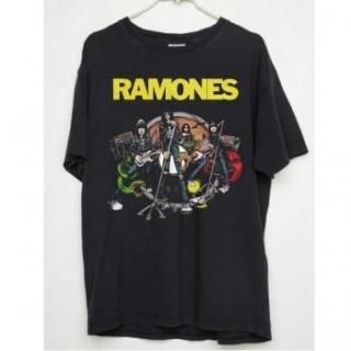RAMONES Live Cartoon Vintage/BLACK, Tシャツ