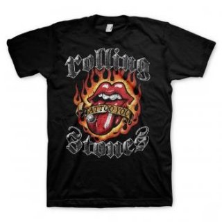 THE ROLLING STONES Flaming Tattoo Tongue- Impact, T