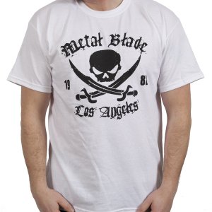 METAL BLADE RECORDS Pirate Logo Black on White, T