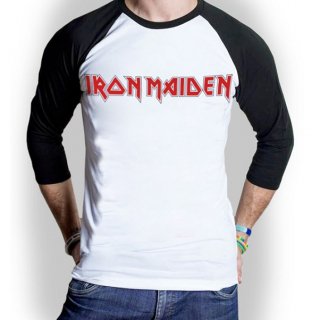 IRON MAIDEN Logo, ラグランロングTシャツ