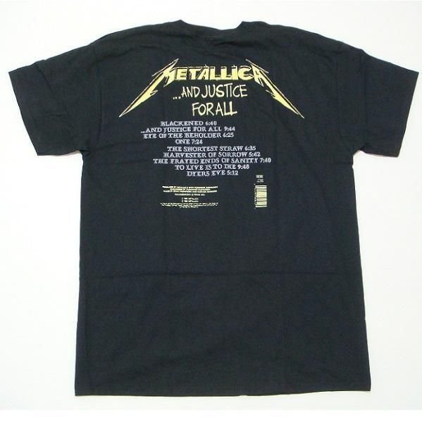 METALLICA And Justice For All Tracks, Tシャツ - メタルT METALLICA And Justice For All Tracks, Tシャツ - メタルT