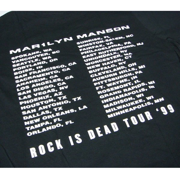 MARILYN MANSON Rock Is Dead 1999 Tour With Back Printing