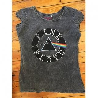 PINK FLOYD Vintage Circle Logo With Acid Wash Finish, ǥT