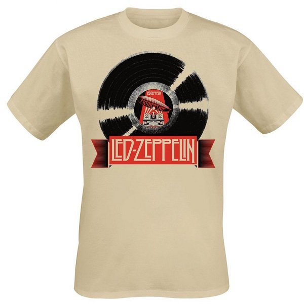 LED ZEPPELIN Mothership Record Ecru, Tシャツ - メタルTシャツ専門店