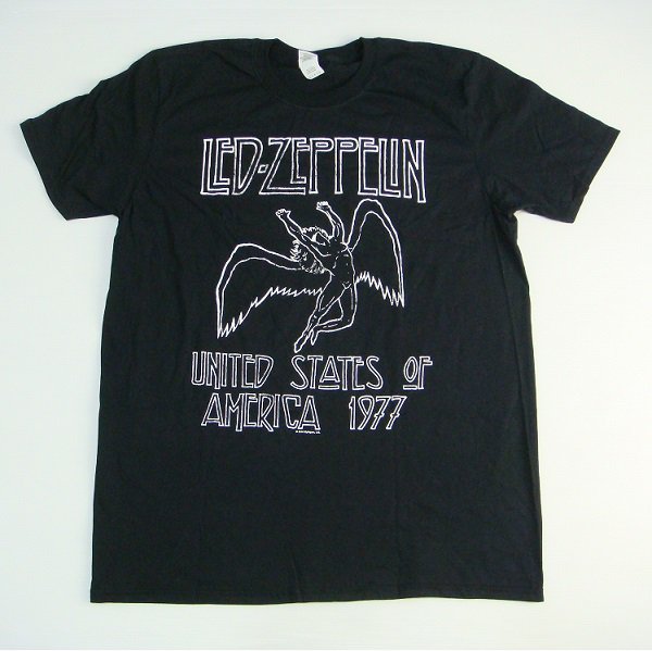 LED ZEPPELIN Usa 1977 Black, Tシャツ - メタルTシャツ専門店METAL ...