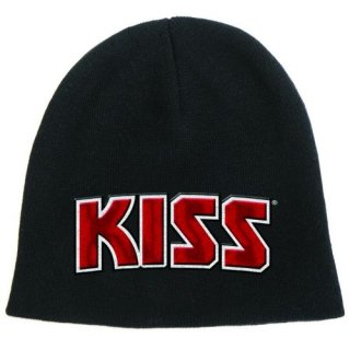 KISS Red On White Logo, ニットキャップ
