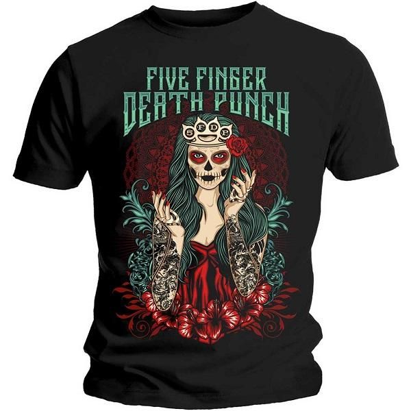 FIVE FINGER DEATH PUNCH Lady Muerta, Tシャツ - メタルTシャツ