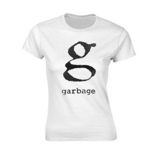 GARBAGE Logo (white), レディースTシャツ