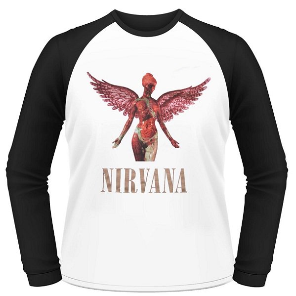 NIRVANA In Utero, ラグランロングTシャツ - メタルTシャツ専門