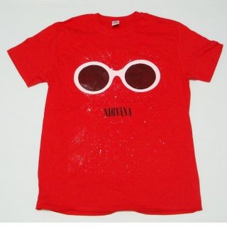 NIRVANA Red Sunglasses, Tシャツ