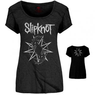 SLIPKNOT Goat Star Logo, レディースTシャツ