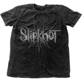 SLIPKNOT Logo Star With Snow Wash Finishing, T