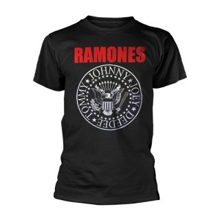 RAMONES Red Text Seal Logo, Tシャツ