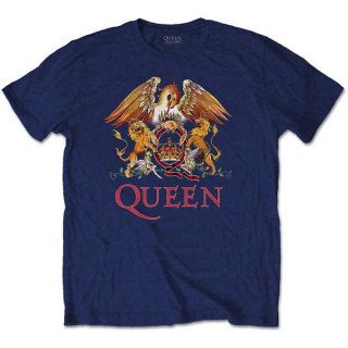 QUEEN Classic Crest Navy, T