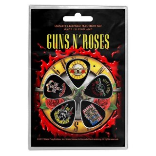 GUNS N' ROSES Bullet Logo, ギターピック(5枚セット)