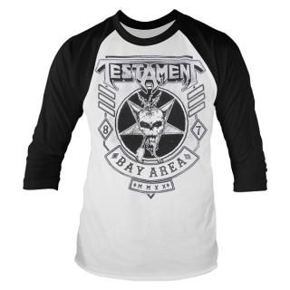 TESTAMENT Bay Area 87 White Europe 2020 Tour, ラグラン七分袖シャツ