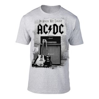 AC/DC In Rock We Trust Grey, Tシャツ