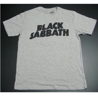 BLACK SABBATH Black Wavy Logo Grey, Tシャツ