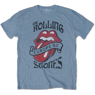 THE ROLLING STONES Europe '82 Tour Stone Blue, Tシャツ
