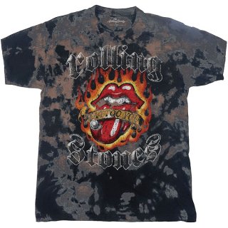 THE ROLLING STONES Tattoo Flames Dip-Dye, Tシャツ