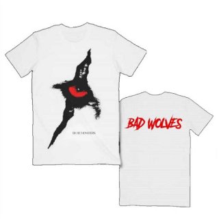 BAD WOLVES Dear Monsters Eye & Logo Wht, Tシャツ