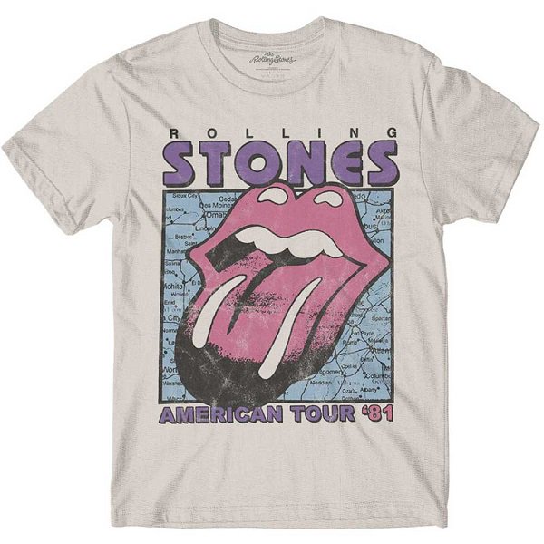 THE ROLLING STONES American Tour Map, Tシャツ - メタルTシャツ専門