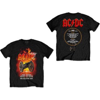 AC/DC Ftatr 40th Flaming, Tシャツ