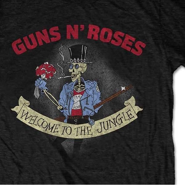 GUNS N' ROSES Skeleton Vintage, Tシャツ - メタルTシャツ専門店METAL