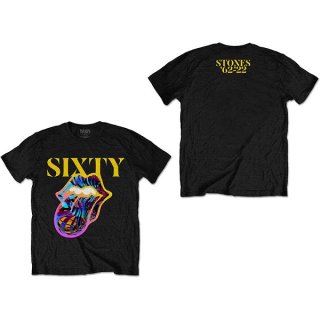 THE ROLLING STONES Sixty Cyberdelic Tongue Blk, Tシャツ