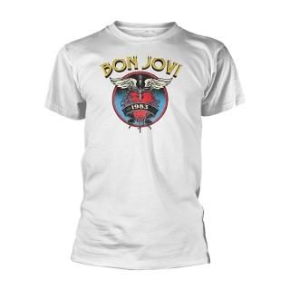 BON JOVI Heart '83 Wht, T