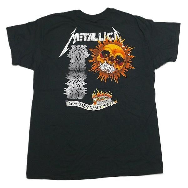 メタリカ FLAME SKULL ロング Tシャツ ブラック L 古着 メタリカ FLAME SKULL ロング Tシャツ ブラック L 古着