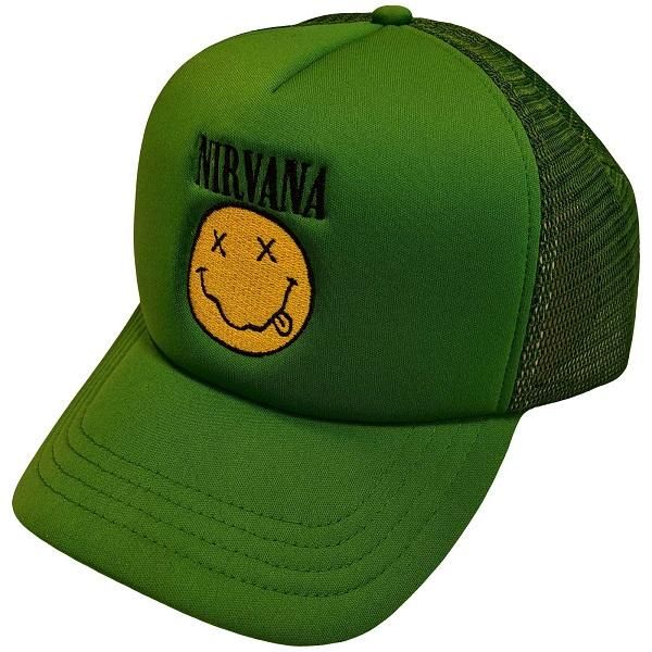 NIRVANA Logo & Happy Face, キャップ - メタルTシャツ専門店