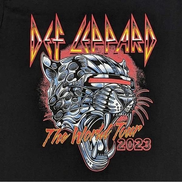 Def Leppard Motley Crue 2023ジャパンツアーTシャツ Mötley Crüe Def Leppard World Tour 2023 T-Shirt Black