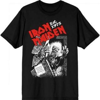 IRON MAIDEN Est. 1975 No Prayer Grave Red Logo, T
