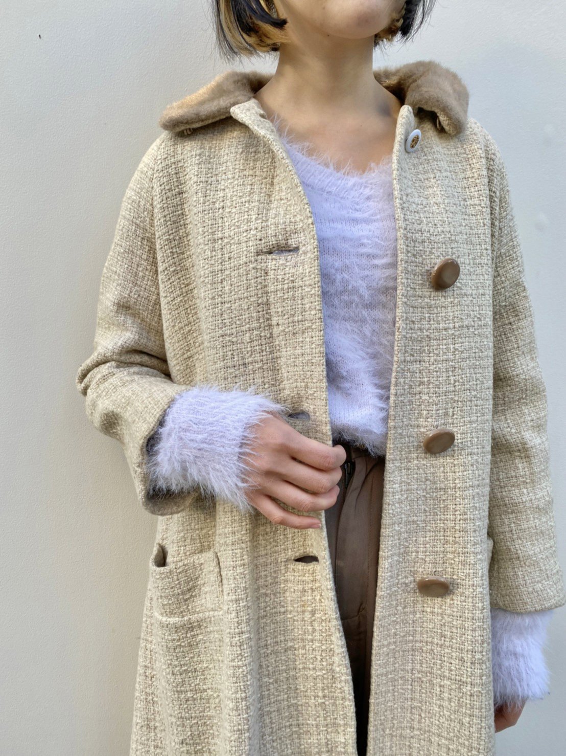 《新入荷》fur collar coat