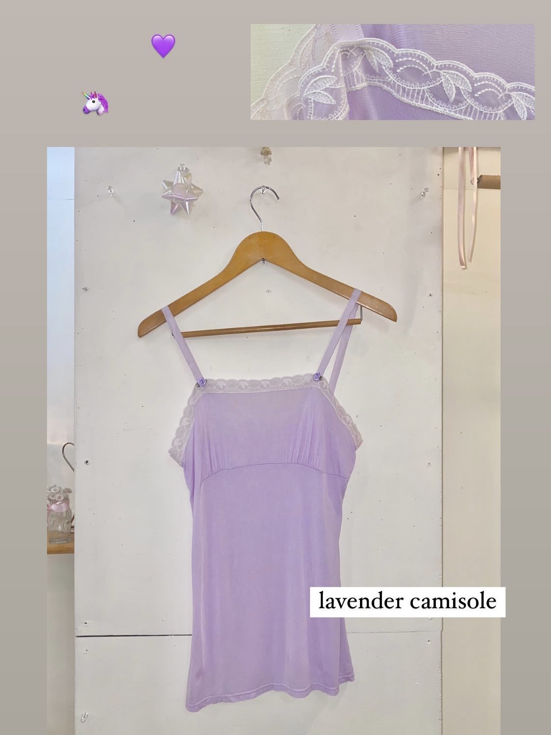 <img class='new_mark_img1' src='https://img.shop-pro.jp/img/new/icons20.gif' style='border:none;display:inline;margin:0px;padding:0px;width:auto;' />《SALE》lavender camisole