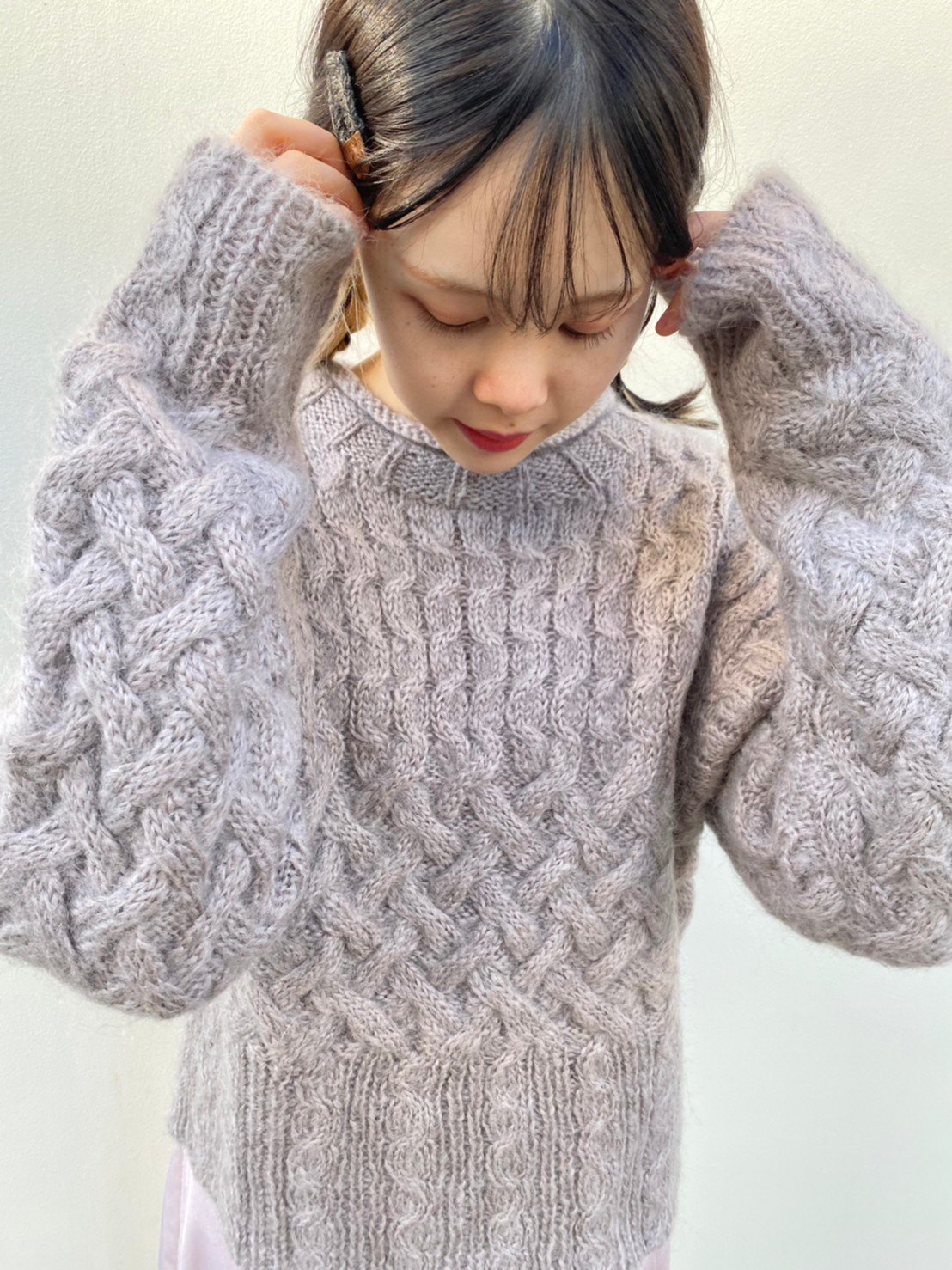 chacoal grey knit tops