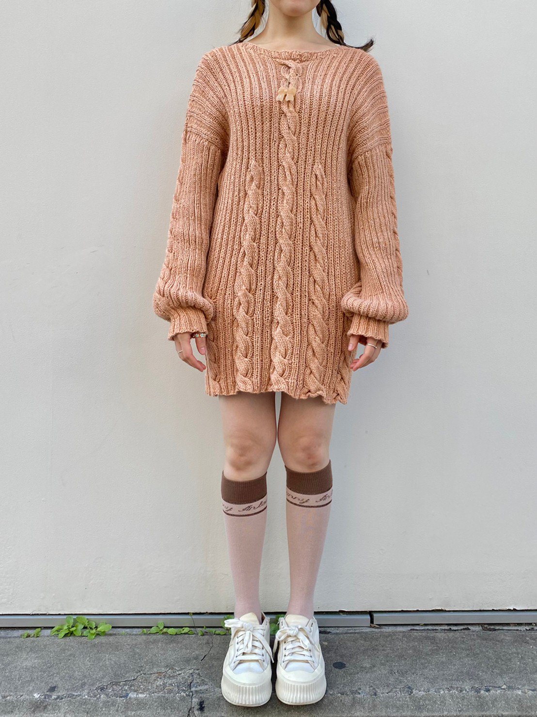 <img class='new_mark_img1' src='https://img.shop-pro.jp/img/new/icons20.gif' style='border:none;display:inline;margin:0px;padding:0px;width:auto;' />《SALE》caramel brown knit one-piece
