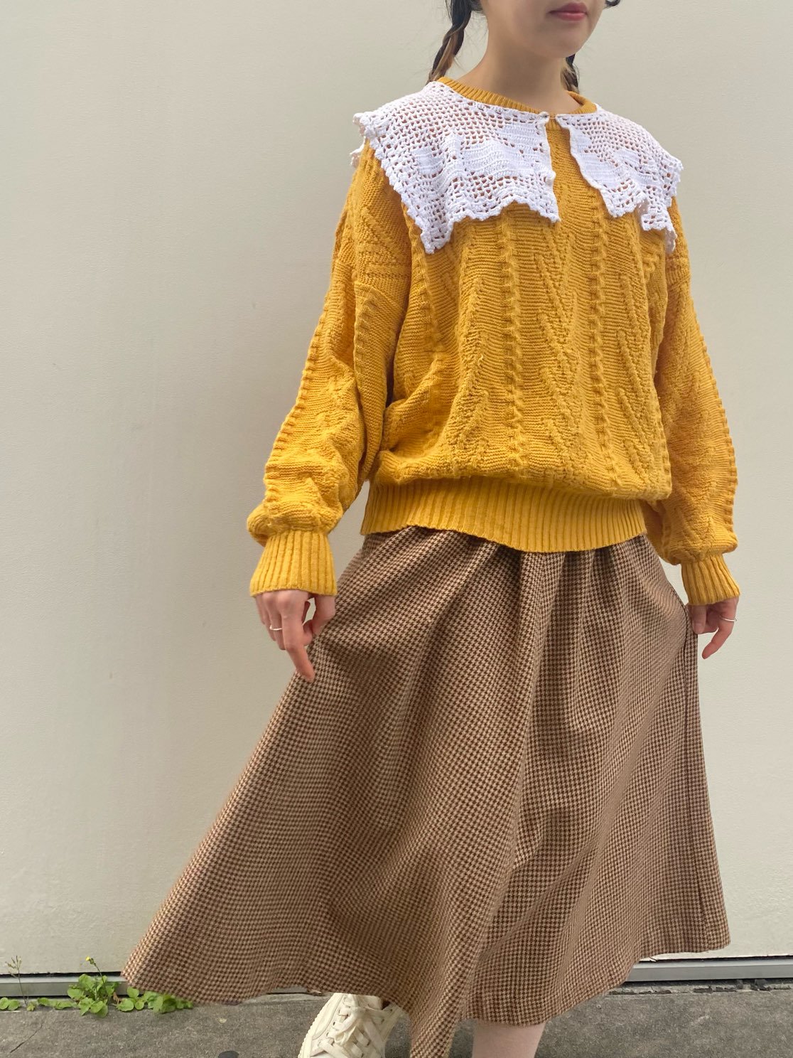 <img class='new_mark_img1' src='https://img.shop-pro.jp/img/new/icons20.gif' style='border:none;display:inline;margin:0px;padding:0px;width:auto;' />《50%OFF SALE》mustard color sweater