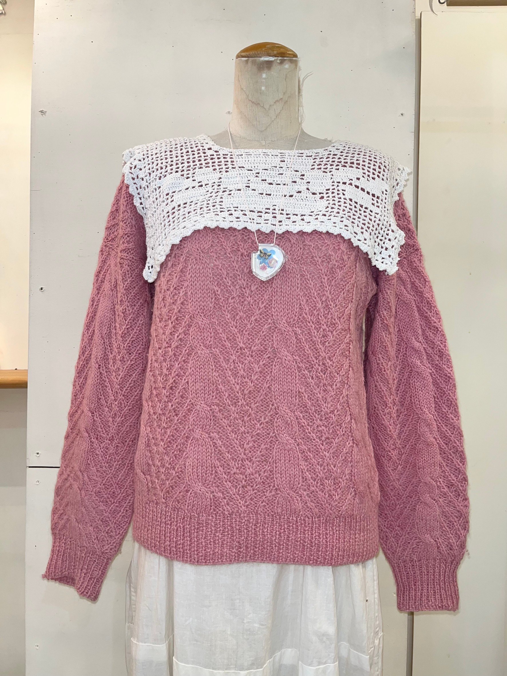 raspberry pink knit