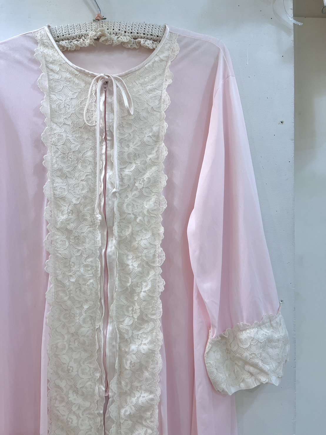 baby pink zip gown