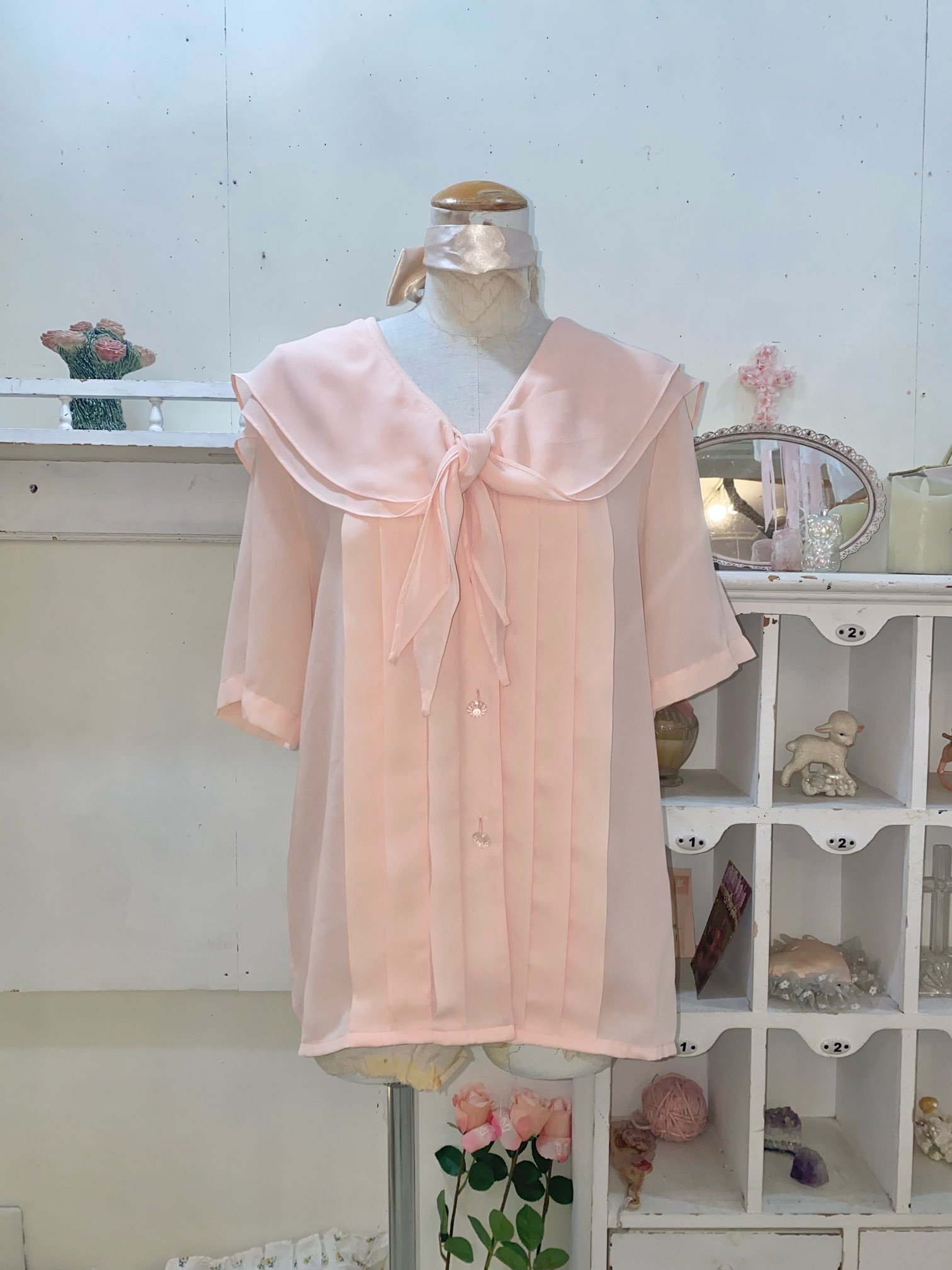 pink sailor blouse