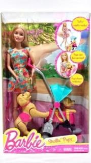 Barbie Strollin' Pups Playset 