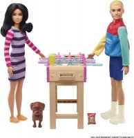 Barbie Mini Playset with Pet, Accessories and Working Foosball Table