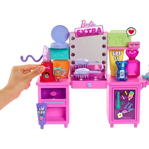 Barbie Extra Doll &Vanity Playset with Exclusive Doll