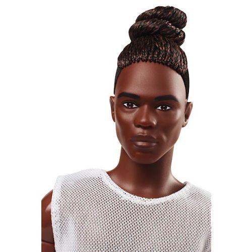 Barbie Looks Ken Doll #4(Brunettewith Braids & Bun Hairstyle)