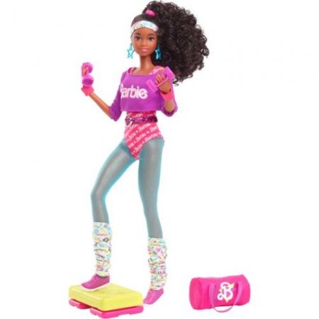 Barbie Rewind 80s Edition Workin' Out Doll with Fashion &Accessories, Brunette