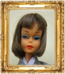 Japanese Exclusive Vintage Barbie Silver and Black Kimono ・American Girl Long Hair