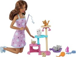 バービー　おもちゃとキャットタワーつき！かわいいネコのおせわセット